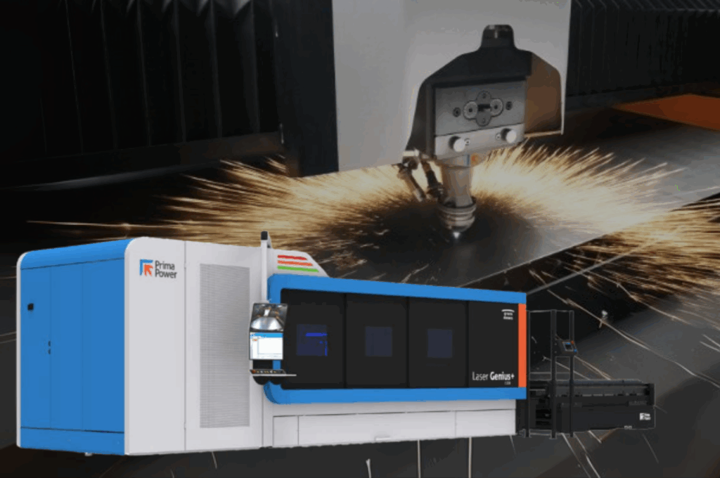 Stremetin uusi laserleikkuri vahvistaa laserleikkauskapasiteettia. Koneessa on merkinnät "Prime Power" ja "Laser Genius+".